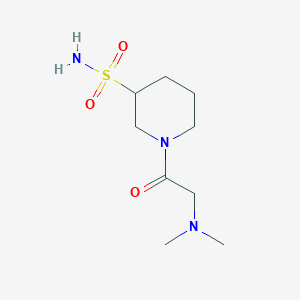 molecular formula C9H19N3O3S B2957515 1-[2-(Dimethylamino)acetyl]piperidine-3-sulfonamide CAS No. 1697520-63-0