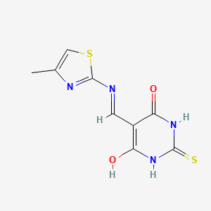 5-(((4-methylthiazol-2-yl)amino)methylene)-2-thioxodihydropyrimidine-4,6(1H,5H)-dione