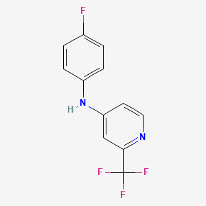 N-(4-fluorophenyl)-2-(trifluoromethyl)-4-pyridinamine
