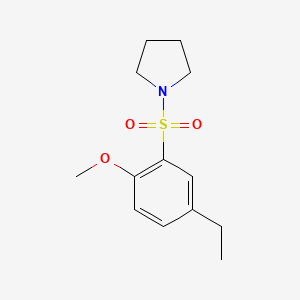 molecular formula C13H19NO3S B2957525 1-(5-Ethyl-2-methoxyphenyl)sulfonylpyrrolidine CAS No. 873587-23-6