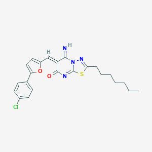 6-{[5-(4-chlorophenyl)-2-furyl]methylene}-2-heptyl-5-imino-5,6-dihydro-7H-[1,3,4]thiadiazolo[3,2-a]pyrimidin-7-one