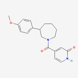 molecular formula C19H22N2O3 B2957532 4-(3-(4-methoxyphenyl)azepane-1-carbonyl)pyridin-2(1H)-one CAS No. 1795443-24-1