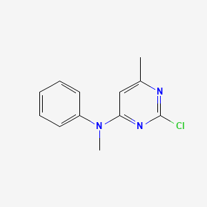 molecular formula C12H12ClN3 B2957533 2-chloro-N,6-dimethyl-N-phenylpyrimidin-4-amine CAS No. 93669-49-9