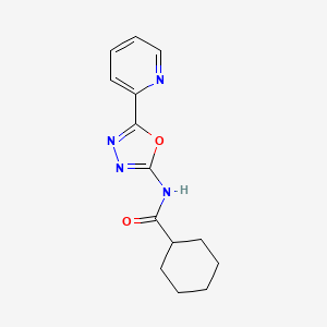 N-(5-(pyridin-2-yl)-1,3,4-oxadiazol-2-yl)cyclohexanecarboxamide