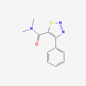 molecular formula C11H11N3OS B2957538 N,N-dimethyl-4-phenyl-1,2,3-thiadiazole-5-carboxamide CAS No. 477857-71-9
