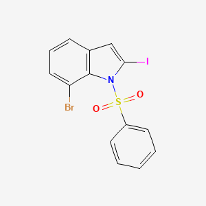 1-(Benzenesulfonyl)-7-bromo-2-iodoindole