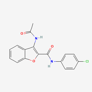 B2957544 3-acetamido-N-(4-chlorophenyl)benzofuran-2-carboxamide CAS No. 160461-31-4
