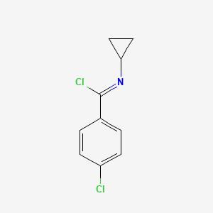 4-chloro-N-cyclopropylbenzene-1-carbonimidoyl chloride