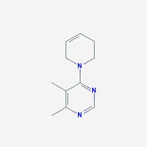 molecular formula C11H15N3 B2957558 4-(3,6-Dihydro-2H-pyridin-1-yl)-5,6-dimethylpyrimidine CAS No. 2379975-72-9