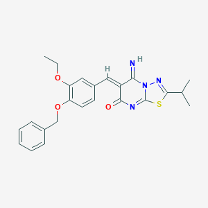 6-[4-(benzyloxy)-3-ethoxybenzylidene]-5-imino-2-isopropyl-5,6-dihydro-7H-[1,3,4]thiadiazolo[3,2-a]pyrimidin-7-one