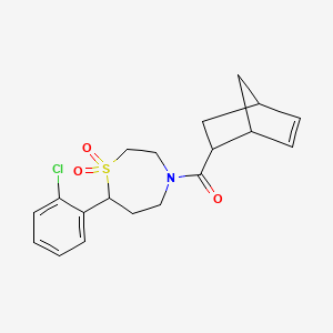Bicyclo[2.2.1]hept-5-en-2-yl(7-(2-chlorophenyl)-1,1-dioxido-1,4-thiazepan-4-yl)methanone