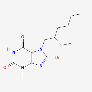 molecular formula C14H21BrN4O2 B2957573 8-溴-7-(2-乙基己基)-3-甲基-1H-嘌呤-2,6(3H,7H)-二酮 CAS No. 887200-46-6