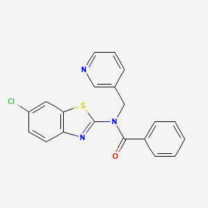 molecular formula C20H14ClN3OS B2957588 N-(6-chlorobenzo[d]thiazol-2-yl)-N-(pyridin-3-ylmethyl)benzamide CAS No. 895021-56-4