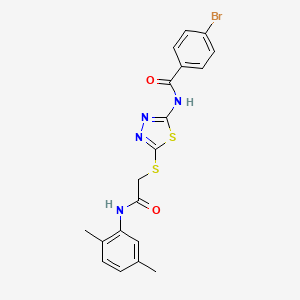 4-bromo-N-(5-((2-((2,5-dimethylphenyl)amino)-2-oxoethyl)thio)-1,3,4-thiadiazol-2-yl)benzamide