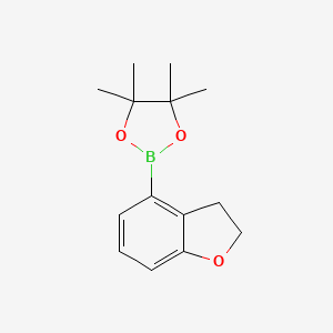 molecular formula C14H19BO3 B2957591 2-(2,3-Dihydrobenzofuran-4-yl)-4,4,5,5-tetramethyl-1,3,2-dioxaborolane CAS No. 2246779-62-2