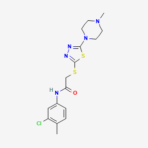 N-(3-chloro-4-methylphenyl)-2-((5-(4-methylpiperazin-1-yl)-1,3,4-thiadiazol-2-yl)thio)acetamide