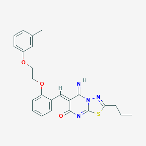 5-imino-6-{2-[2-(3-methylphenoxy)ethoxy]benzylidene}-2-propyl-5,6-dihydro-7H-[1,3,4]thiadiazolo[3,2-a]pyrimidin-7-one