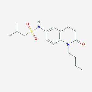 molecular formula C17H26N2O3S B2957627 N-(1-butyl-2-oxo-1,2,3,4-tetrahydroquinolin-6-yl)-2-methylpropane-1-sulfonamide CAS No. 946326-09-6