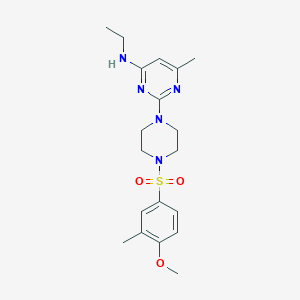 N-ethyl-2-(4-((4-methoxy-3-methylphenyl)sulfonyl)piperazin-1-yl)-6-methylpyrimidin-4-amine