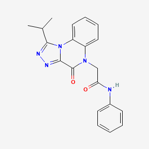 2-(1-isopropyl-4-oxo-[1,2,4]triazolo[4,3-a]quinoxalin-5(4H)-yl)-N-phenylacetamide