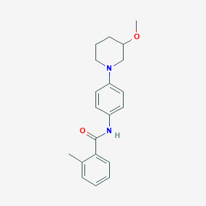 B2957638 N-(4-(3-methoxypiperidin-1-yl)phenyl)-2-methylbenzamide CAS No. 1797889-39-4