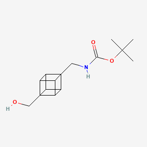 molecular formula C15H21NO3 B2957643 tert-butyl (((2r,3R,4s,5S)-4-(hydroxymethyl)cuban-1-yl)methyl)carbamate CAS No. 2108549-69-3