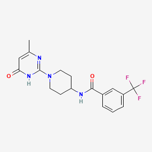 N-(1-(4-methyl-6-oxo-1,6-dihydropyrimidin-2-yl)piperidin-4-yl)-3-(trifluoromethyl)benzamide