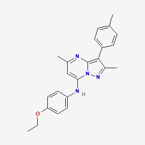 molecular formula C23H24N4O B2957646 N-(4-乙氧苯基)-2,5-二甲基-3-(4-甲基苯基)吡唑并[1,5-a]嘧啶-7-胺 CAS No. 890638-71-8