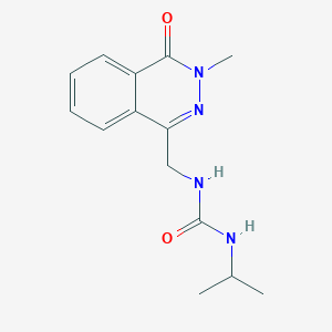 molecular formula C14H18N4O2 B2957648 1-Isopropyl-3-((3-methyl-4-oxo-3,4-dihydrophthalazin-1-yl)methyl)urea CAS No. 1396781-76-2