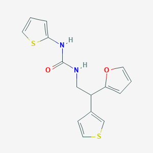 molecular formula C15H14N2O2S2 B2957652 1-[2-(Furan-2-yl)-2-(thiophen-3-yl)ethyl]-3-(thiophen-2-yl)urea CAS No. 2097872-57-4