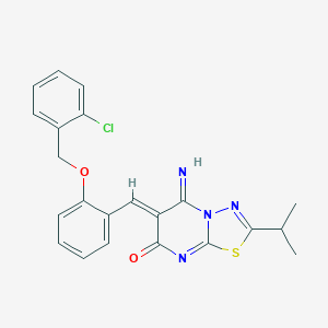 6-{2-[(2-chlorobenzyl)oxy]benzylidene}-5-imino-2-isopropyl-5,6-dihydro-7H-[1,3,4]thiadiazolo[3,2-a]pyrimidin-7-one