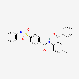 molecular formula C28H24N2O4S B2957661 N-(2-苯甲酰基-4-甲基苯基)-4-[甲基(苯基)磺酰基]苯甲酰胺 CAS No. 330189-22-5