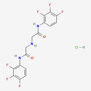 molecular formula C16H12ClF6N3O2 B2957662 N-(2,3,4-trifluorophenyl)-2-({[(2,3,4-trifluorophenyl)carbamoyl]methyl}amino)acetamide hydrochloride CAS No. 1049790-17-1