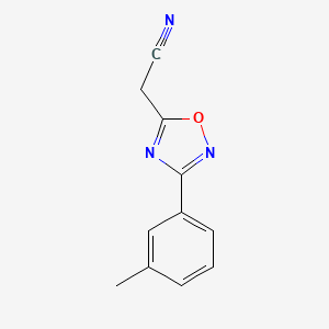 molecular formula C11H9N3O B2957667 2-(3-(m-Tolyl)-1,2,4-oxadiazol-5-yl)acetonitrile CAS No. 937632-64-9