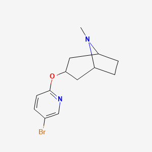 molecular formula C13H17BrN2O B2957668 3-[(5-Bromopyridin-2-yl)oxy]-8-methyl-8-azabicyclo[3.2.1]octane CAS No. 2176125-87-2
