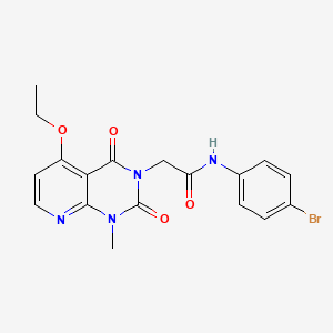 molecular formula C18H17BrN4O4 B2957669 N-(4-bromophenyl)-2-(5-ethoxy-1-methyl-2,4-dioxo-1,2-dihydropyrido[2,3-d]pyrimidin-3(4H)-yl)acetamide CAS No. 1005304-92-6