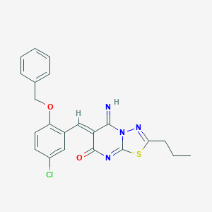 6-[2-(benzyloxy)-5-chlorobenzylidene]-5-imino-2-propyl-5,6-dihydro-7H-[1,3,4]thiadiazolo[3,2-a]pyrimidin-7-one