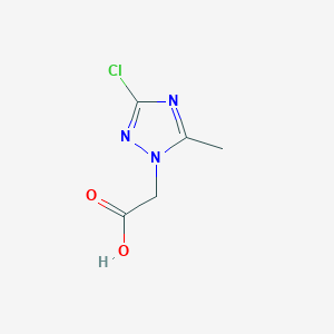 molecular formula C5H6ClN3O2 B2957670 (3-chloro-5-methyl-1H-1,2,4-triazol-1-yl)acetic acid CAS No. 1421760-41-9
