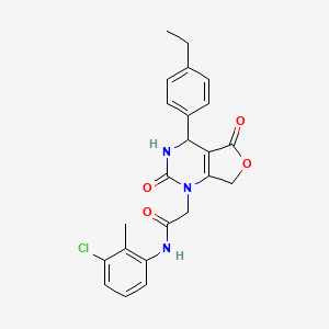 molecular formula C23H22ClN3O4 B2957675 N-(3-chloro-2-methylphenyl)-2-(4-(4-ethylphenyl)-2,5-dioxo-3,4-dihydrofuro[3,4-d]pyrimidin-1(2H,5H,7H)-yl)acetamide CAS No. 1251593-62-0