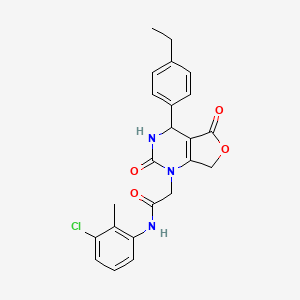 molecular formula C23H22ClN3O4 B2957675 N-(3-氯-2-甲基苯基)-2-(4-(4-乙基苯基)-2,5-二氧代-3,4-二氢呋并[3,4-d]嘧啶-1(2H,5H,7H)-基)乙酰胺 CAS No. 1251593-62-0