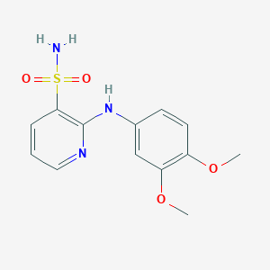 molecular formula C13H15N3O4S B2957687 2-[(3,4-Dimethoxyphenyl)amino]pyridine-3-sulfonamide CAS No. 1340859-13-3