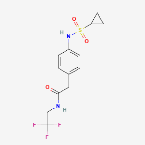 2-(4-(cyclopropanesulfonamido)phenyl)-N-(2,2,2-trifluoroethyl)acetamide