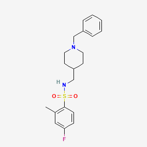 N-((1-benzylpiperidin-4-yl)methyl)-4-fluoro-2-methylbenzenesulfonamide