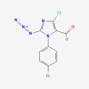 molecular formula C10H5BrClN5O B2957695 2-Azido-3-(4-bromophenyl)-5-chloroimidazole-4-carbaldehyde CAS No. 1333855-78-9