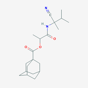 molecular formula C20H30N2O3 B2957698 1-[(1-Cyano-1,2-dimethylpropyl)carbamoyl]ethyl adamantane-1-carboxylate CAS No. 1210770-10-7