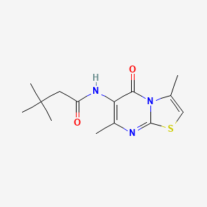 N-(3,7-dimethyl-5-oxo-5H-thiazolo[3,2-a]pyrimidin-6-yl)-3,3-dimethylbutanamide