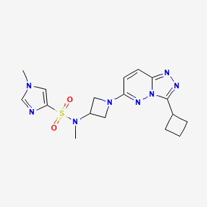 molecular formula C17H22N8O2S B2957706 N-(1-{3-cyclobutyl-[1,2,4]triazolo[4,3-b]pyridazin-6-yl}azetidin-3-yl)-N,1-dimethyl-1H-imidazole-4-sulfonamide CAS No. 2199630-69-6