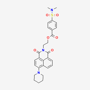 molecular formula C28H29N3O6S B2957713 2-(1,3-dioxo-6-(piperidin-1-yl)-1H-benzo[de]isoquinolin-2(3H)-yl)ethyl 4-(N,N-dimethylsulfamoyl)benzoate CAS No. 328271-26-7