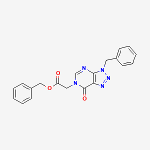 molecular formula C20H17N5O3 B2957714 苯甲酸苄酯 2-(3-苄基-7-氧代-3H-[1,2,3]三唑并[4,5-d]嘧啶-6(7H)-基)乙酸酯 CAS No. 892470-96-1