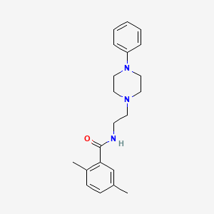 molecular formula C21H27N3O B2957721 2,5-dimethyl-N-(2-(4-phenylpiperazin-1-yl)ethyl)benzamide CAS No. 1049437-05-9